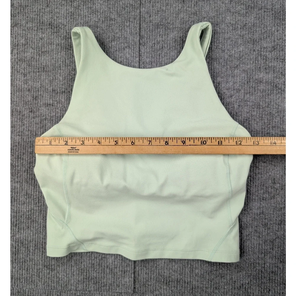 Lululemon Align Tank Womens 4 High Neck Lined Bra Mint Green Light Support Gym
